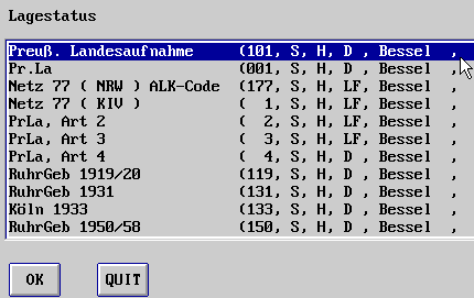 Tabelle der Lagestaten (6 KB)