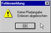 Meldung: Es hat keine Einlesung statt gefunden (3 KB)