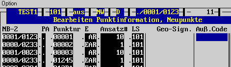 Tabelle Punktinformation, erstes Bild  (6 KB)
