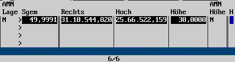 Eingabemaske Neupunkte / Rechter Teil (4 KB)